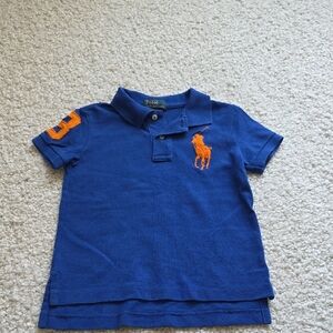 Polo by Ralph Lauren Kids Polo in Blue with Orange Accents